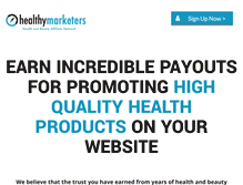 Tablet Screenshot of healthymarketers.com